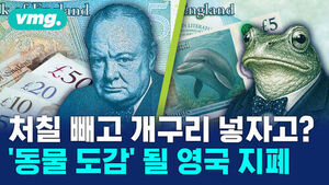 [비디오머그] 영국 지폐 주인공 과연 누가 될까? 처칠 VS 개구리 승자는?