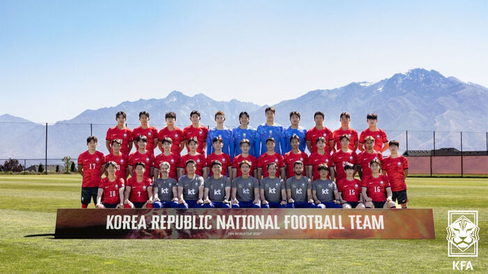 South Korea National Football Team Takes Group Photo Ahead of Departure for World Cup Base Camp