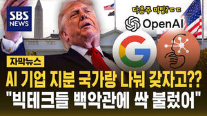 [자막뉴스] 트럼프 "AI 기업 지분 일부, 미국 국민에게"&hellip;다음 주 백악관 회의 예고