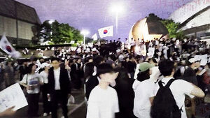 재선거 시위 현장