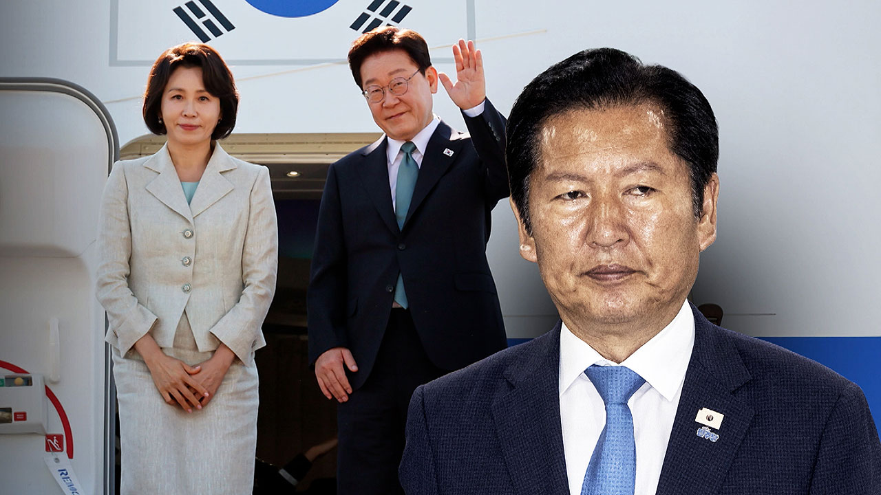 이 대통령 환송행사에 '결석'한 정청래…안 갔나 못 갔나