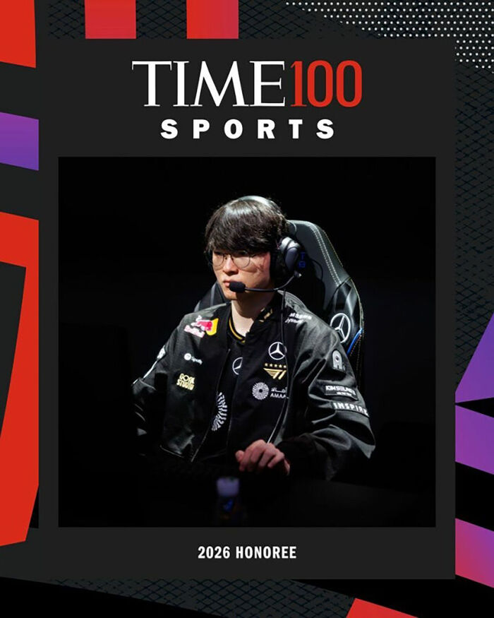 Faker Lee Sang-hyeok named to TIME100 Sports list