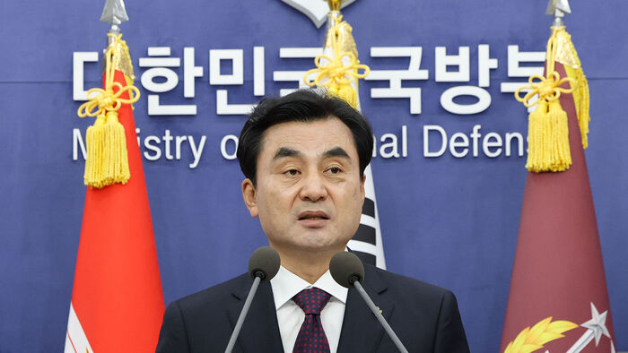 안규백 국방부 장관이 10일 서울 용산구 국방부 브리핑룸에서 방첩사 해체 및 기능 개편 발표를 하고 있다. (사진=연합뉴스)