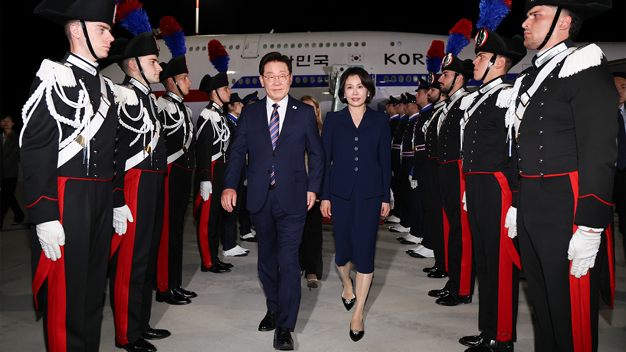 이재명 대통령, 로마 도착…오늘 한-이탈리아 정상회담