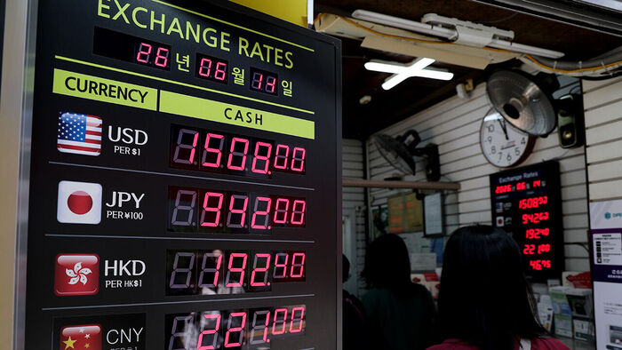 Won-Dollar Exchange Rate Falls to 1,504 Won Following U.S.-Iran Peace Agreement
