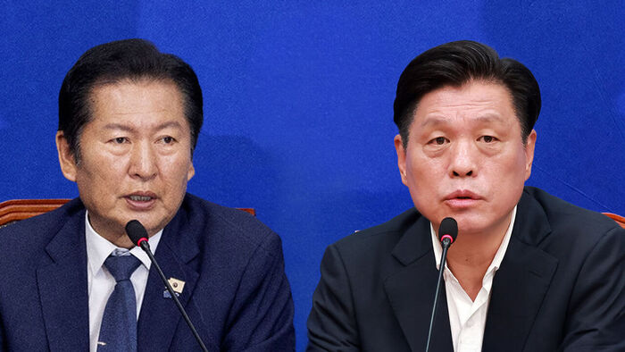 정청래 민주당 대표 / 조승래 사무총장