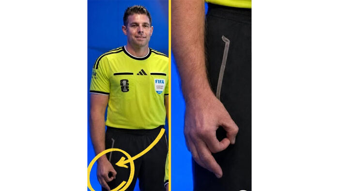 Referee Shaun Evans, who is under suspicion of racism for an 'OK' gesture (Photo: Transfer News Live Facebook capture, Yonhap News)