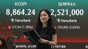코스피, '사상 최고' 8,864&hellip;외국인 순매도 전환