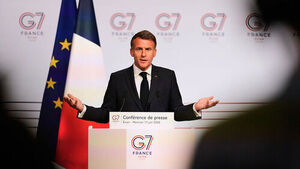 마크롱 "G7 회의 성공적&hellip;러시아 제재 강화 약속"