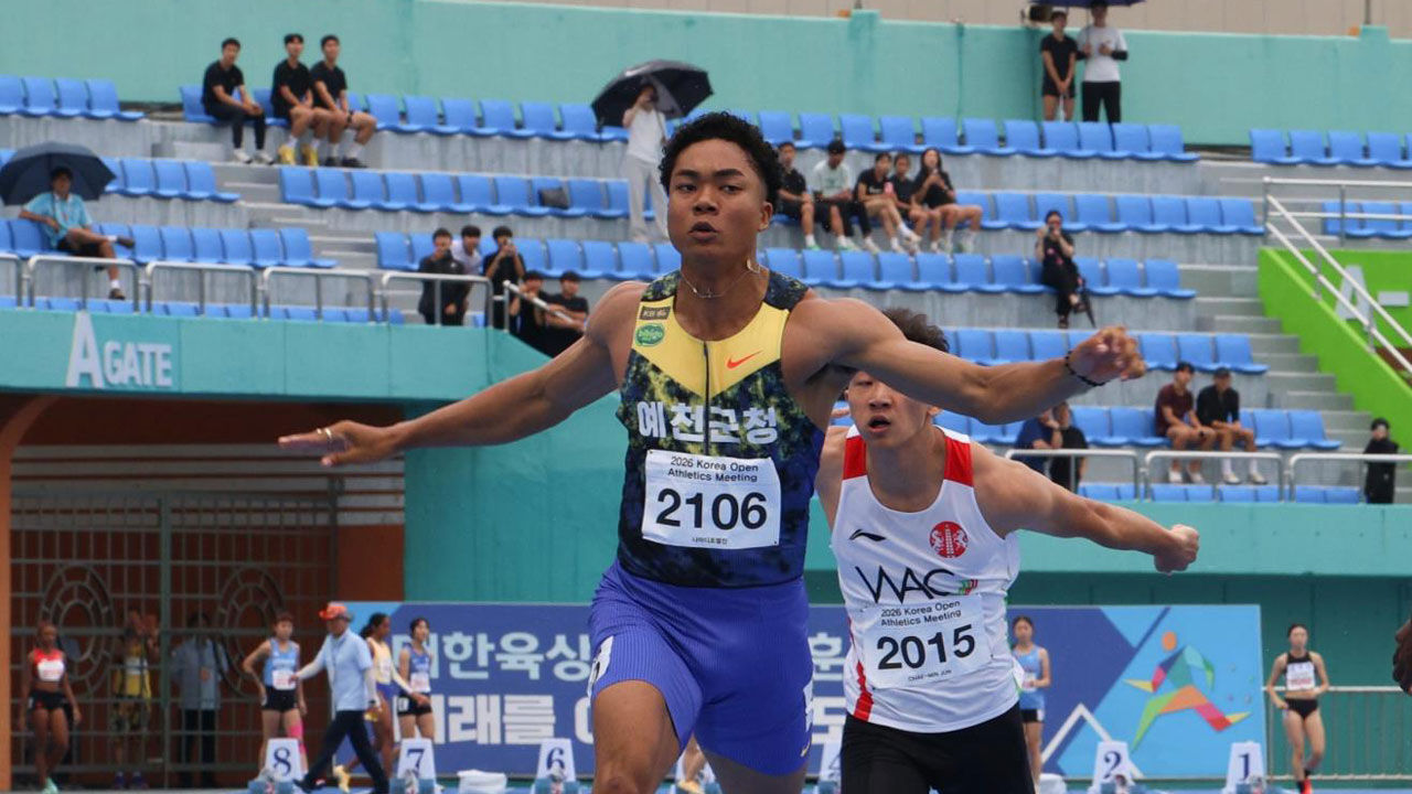 나마디 조엘진, KAAF배 전국대회 100m 우승…'10초20'