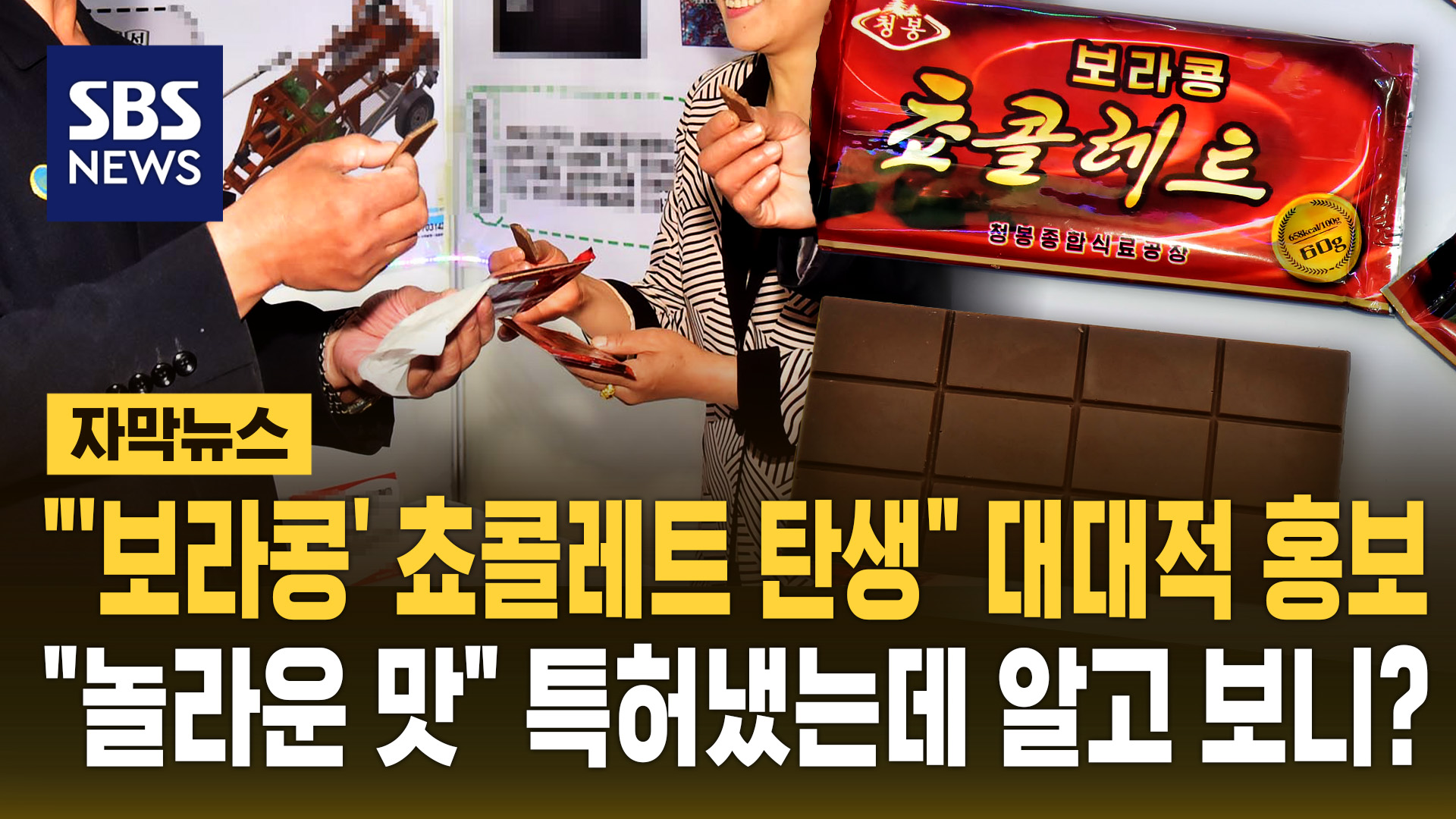 [자막뉴스] "'보라콩' 초콜릿 탄생" 대대적 홍보…"놀라운 맛" 특허 냈는데 알고 보니?
