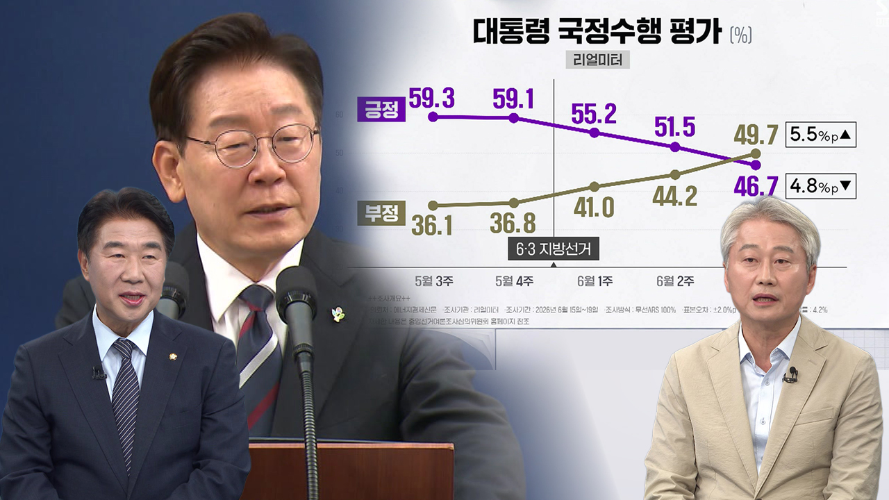 [여담야담] 이 대통령 지지율, 리얼미터도 부정 ＞긍정…청와대 "엄중하게 받아들여"