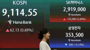 Kospi Hits Another Record High to Close at 9,114 Amid Iran Negotiations