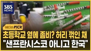 초등학교 옆에 좀비? 허리 꺾인 채.."샌프란시스코 아니고 한국"