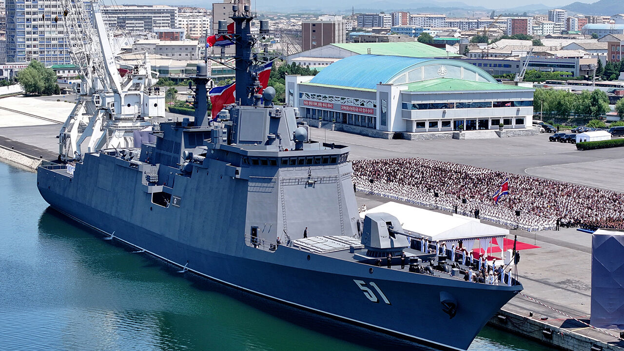 Commissioning ceremony of North Korea's Choe Hyon