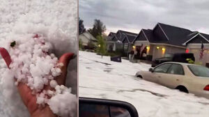 Is It Really Summer? Hailstorm Turns Roads Into Ice Fields