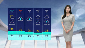 Showers in Inland Areas; Monsoon Rain Expected in Chungcheong and Southern Regions Tomorrow