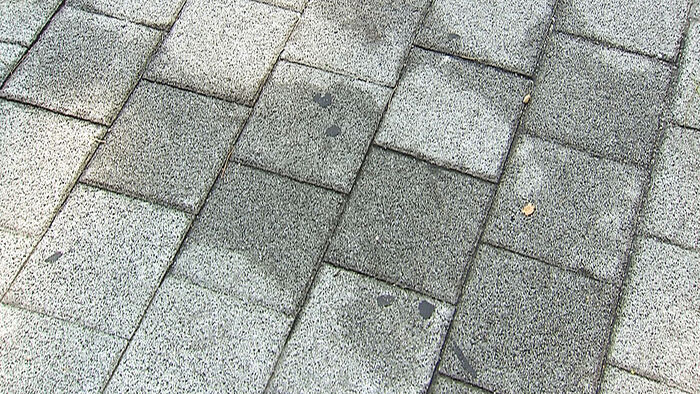 Defective permeable sidewalk blocks