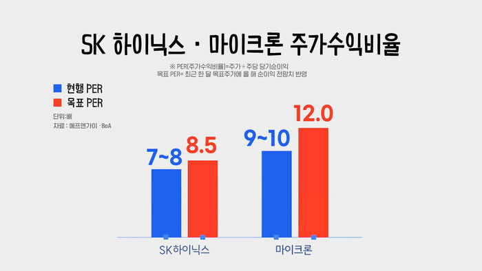 SK하이닉스 · 마이크론 주가수익비율
