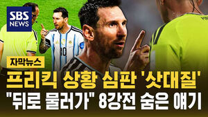 [자막뉴스] 프리킥 상황 심판 '삿대질'&hellip;"뒤로 물러가" 8강전 숨은 얘기