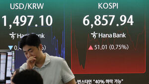 환율, 외국인 순매수&middot;환헤지 등에 두 달 만에 1,490원 하회