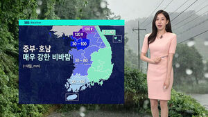 [날씨] 중부&middot;호남 '집중 호우'&hellip; 강한 비바람