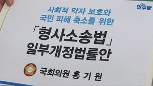 사회적 약자 보호와 국민 피해 축소를 위한 형사소송법 일부개정법률안, 국회의원 홍기원, 더불어민주당 로고.