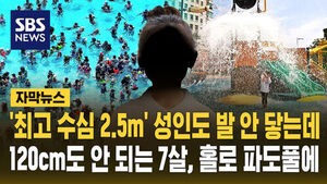 [자막뉴스] '최고 2.5m 수심' 성인도 발 안 닿는데&hellip;120cm도 안 되는 7살, 홀로 파도풀 방치됐다