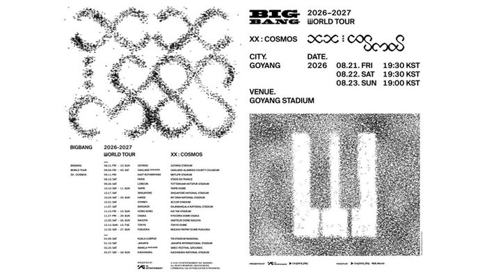 BIGBANG Announces Title for 20th Anniversary World Tour: 'XX : COSMOS'