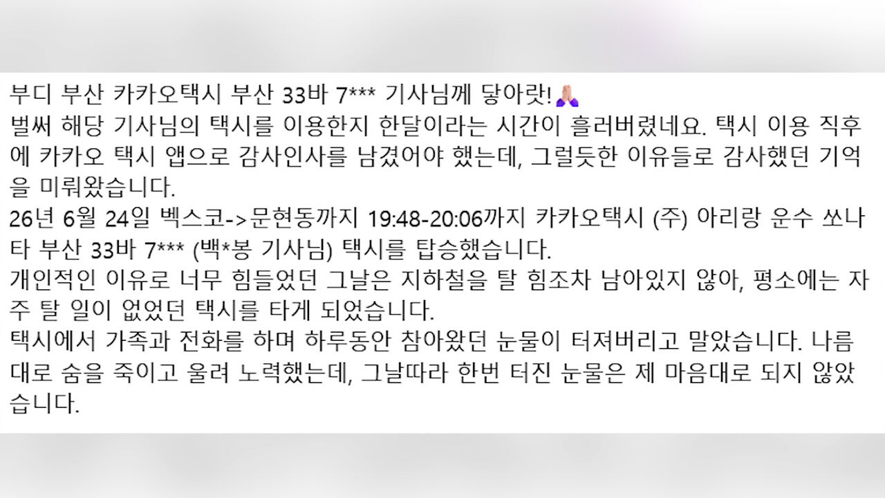 모닝핫토픽4. 택시기사