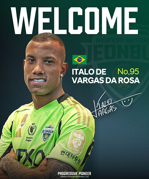 Italo, who has joined Jeonbuk. (Photo courtesy of Jeonbuk Hyundai, Yonhap News)