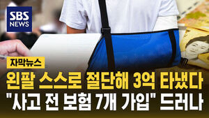 팔 스스로 자르고 "산재"&hellip;사고 전 보험 7개 가입