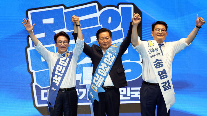 민주당, 오늘 부울경 경선&hellip;'2승 도전' 김민석&middot;'반전 기대' 정청래