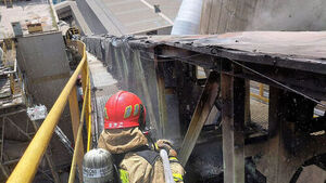 Fire Breaks Out at Cement Plant Conveyor Belt in Yeongwol... Extinguished in About an Hour