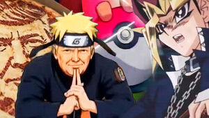 "Gotta Catch Them All" and Threw a Poke Ball... 'Trump Naruto' Kept Despite Japan's Protest