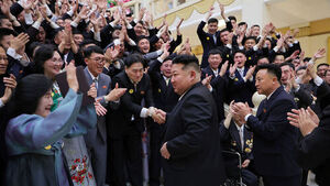 Kim Jong-un Poses for Commemorative Photo with North Korea's National Symphony Orchestra, Saying "Music Art Drives National Revival"
