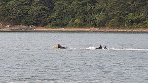 Teen Rescued After Drifting on Rubber Boat off Dadaepo Beach in Busan