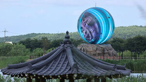 South Korea's Largest LED Moon Installation Captivates Visitors in Gangneung