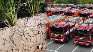 "4,700 Tons a Day"... 200 Fire Engines and 400 Personnel Mobilized