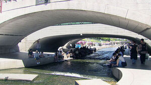 Soak Your Feet, Drink Beer, Pay 100,000 Won... Cheonggyecheon Stream Tightens Regulations