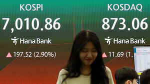 코스피, 2%대 올라 '닷새 연속 상승'&hellip;장중 '7천피' 회복