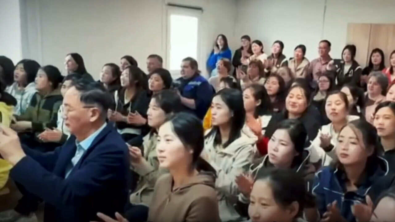 North Korean female workers