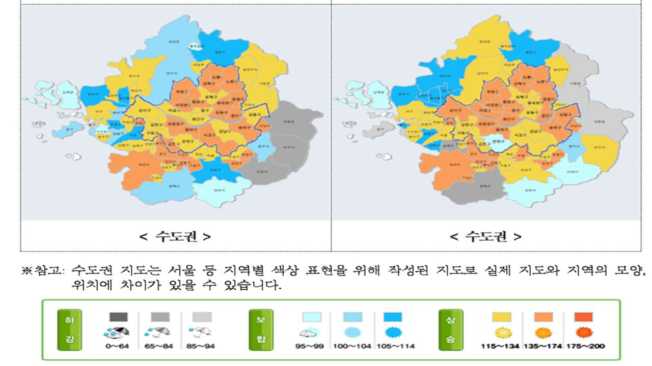 Housing Sales Market Consumer Sentiment Index (Metropolitan Area) (Photo provided by KRIHS, Yonhap News)