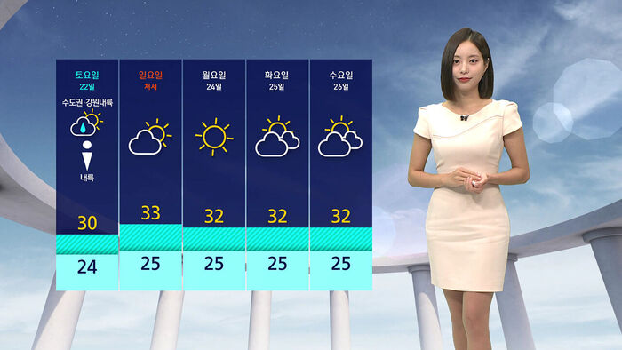 [날씨] 중부 중심 최대 60㎜ 비&hellip;충청 이남 폭염특보