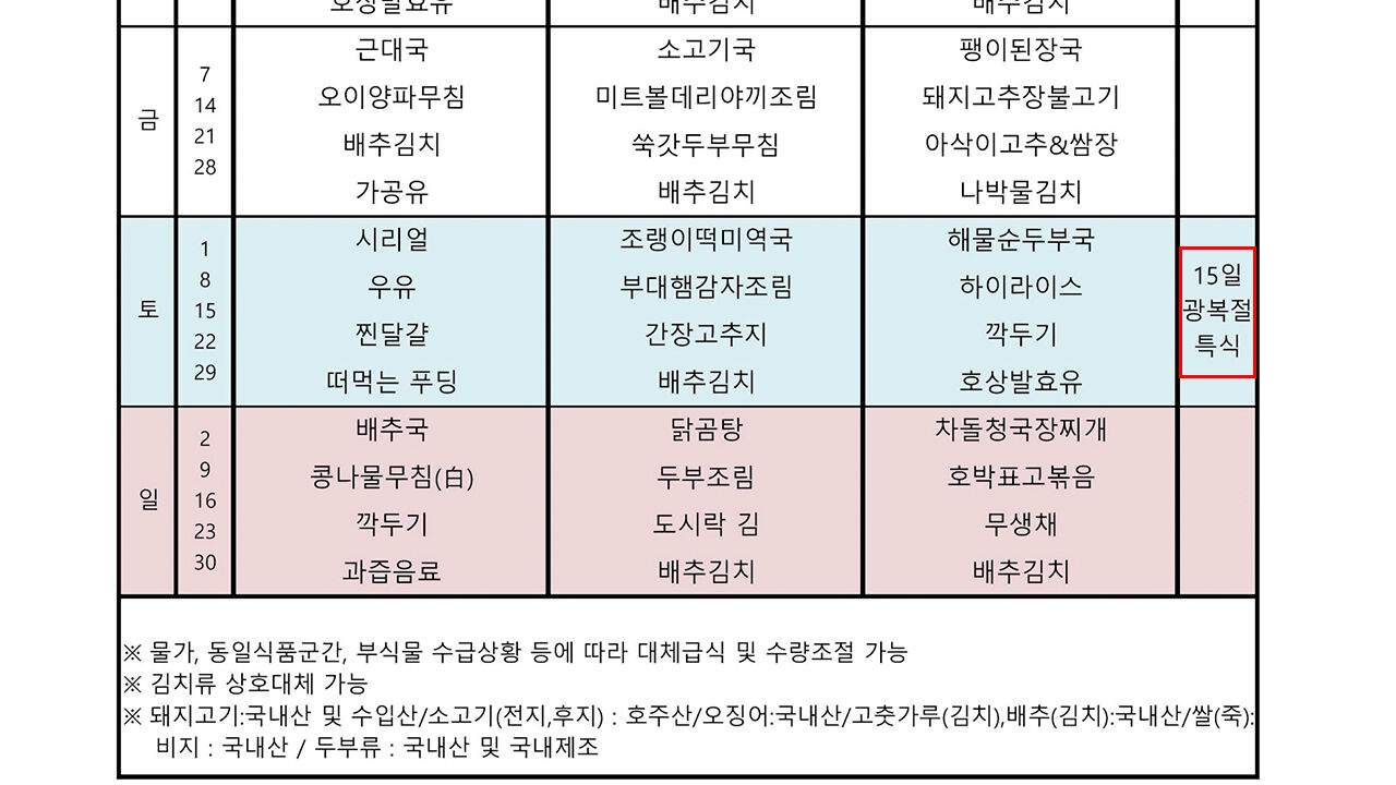 모닝핫토픽2. 교도소 특식