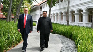 Trump Posts Photos With Kim Jong-un on Social Media... Omits Collapsed Summit