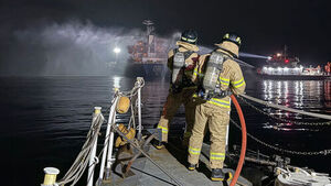 Fire Breaks Out on Oil Tanker off Jawoldo Island in Incheon; 2 Dead, 16 Rescued