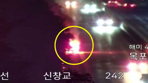 Car Catches Fire on Seohaean Expressway, No Injuries Reported