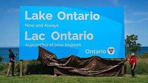 "Lake Ontario, Now and Always": Canada Installs Giant Sign in Pushback Against Trump's Renaming