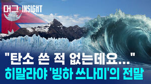 머그 INSIGHT, 히말라야 산맥과 거대한 파도 합성 이미지, "탄소 쓴 적 없는데요..." 히말라야 '빙하 쓰나미'의 전말